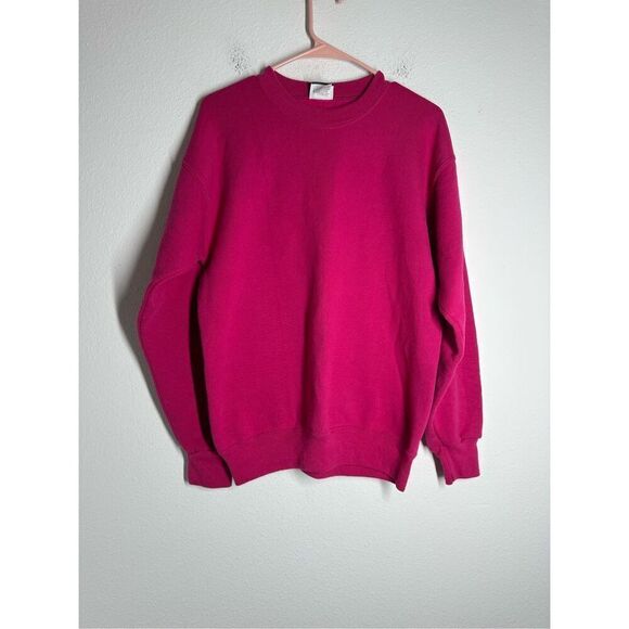 VINTAGE Sturdy Sweats By Lee Sweatshirt Adult L Pink Pullover USA Made 90s Crew - Picture 1 of 11